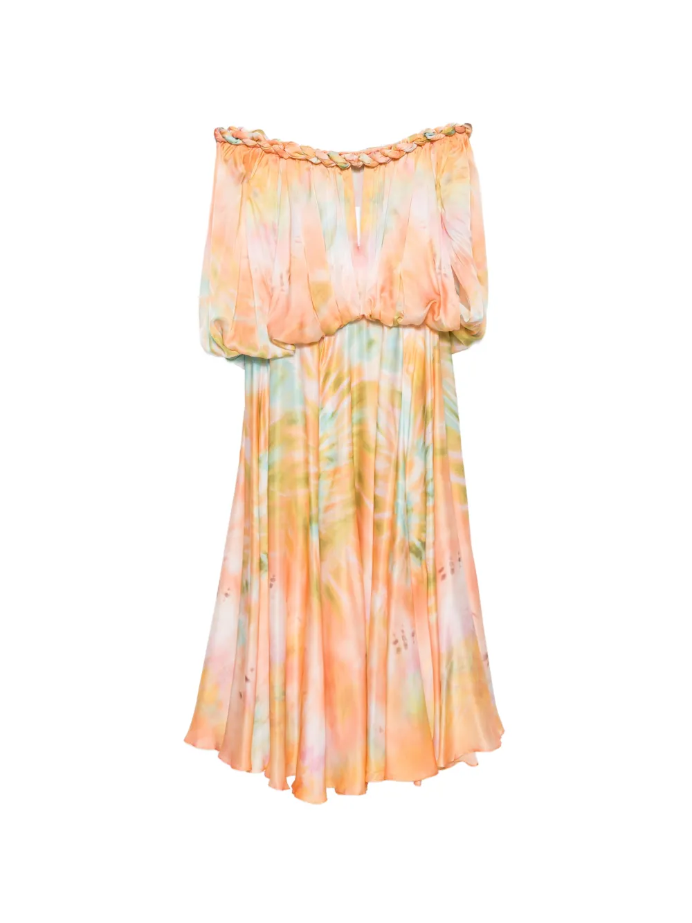 ZIMMERMANN Luna Billow gedraaide avondjurk Oranje
