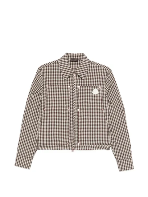 Moncler gingham logo-patch jacket