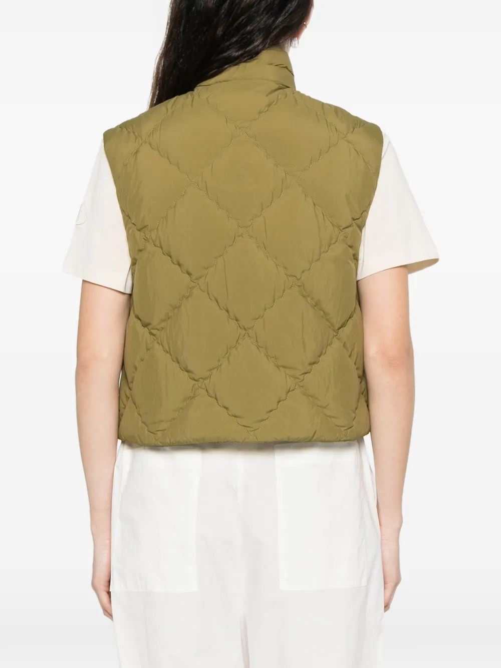 Moncler Biois bodywarmer met gewatteerde zak Groen