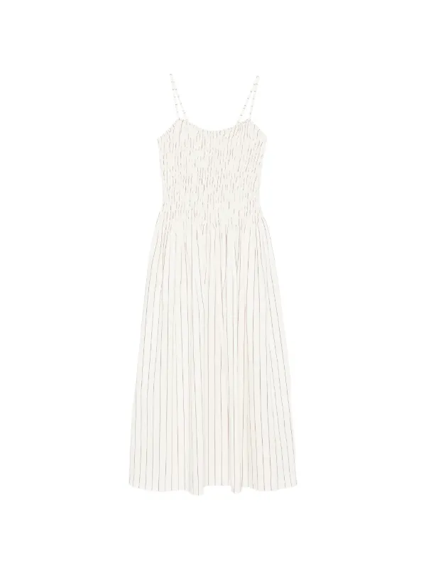 Faithfull The Brand Araceli Striped Shirred Maxi Dress | Neutrals |  FARFETCH IE