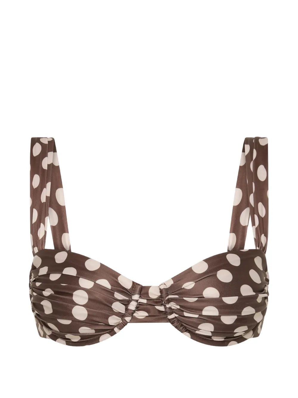 Faithfull the Brand Sol polka-dot bikini top - Marrone