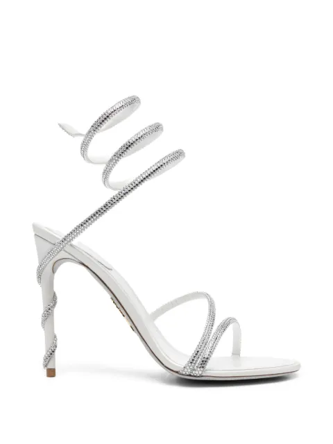 René Caovilla Margot embellished satin heeled sandals