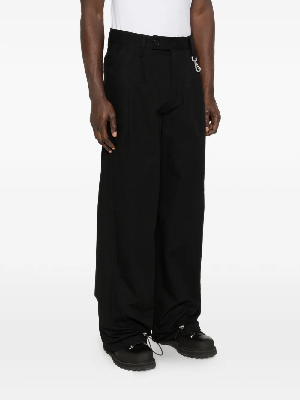  Reese Cooper Pleated Ripstop Trousers - Black 