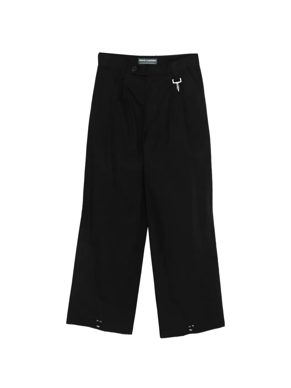 Reese Cooper pleated ripstop trousers - Nero