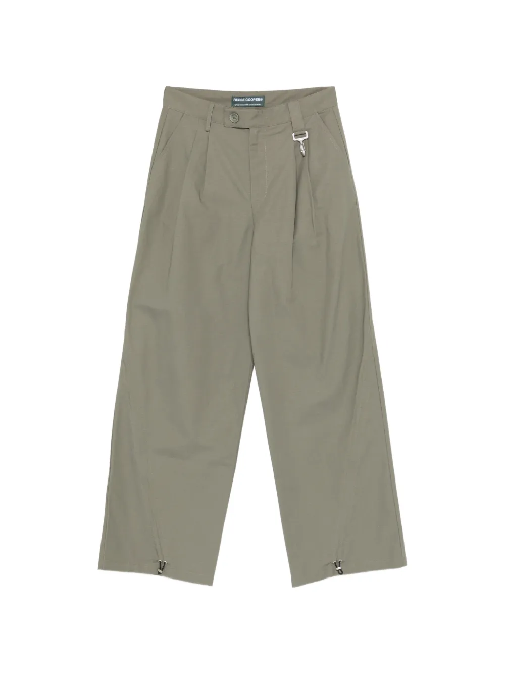 Reese Cooper ripstop pleated trousers - Verde