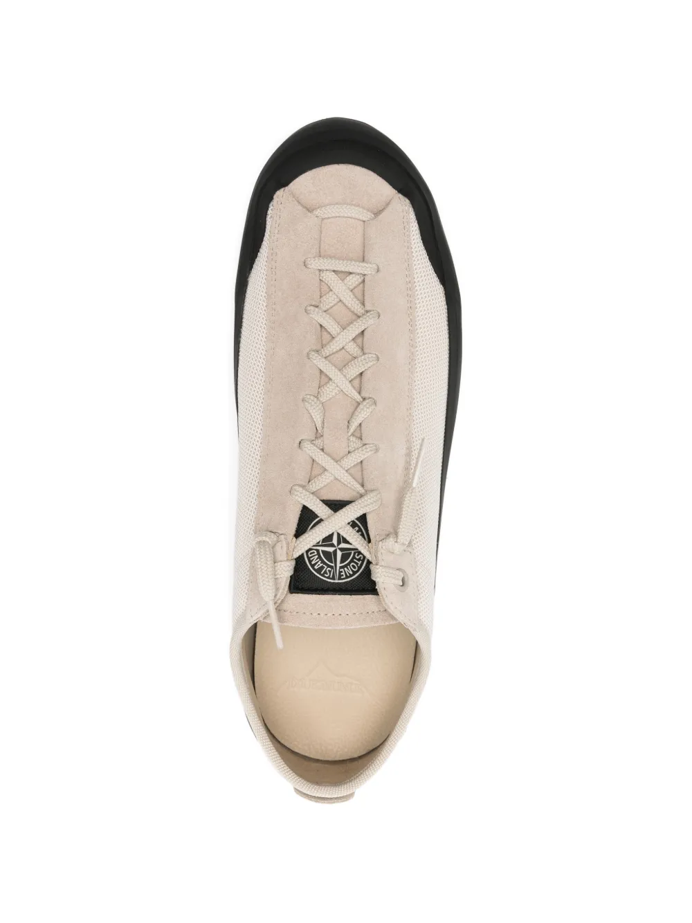 Stone Island logo-patch sneakers Beige