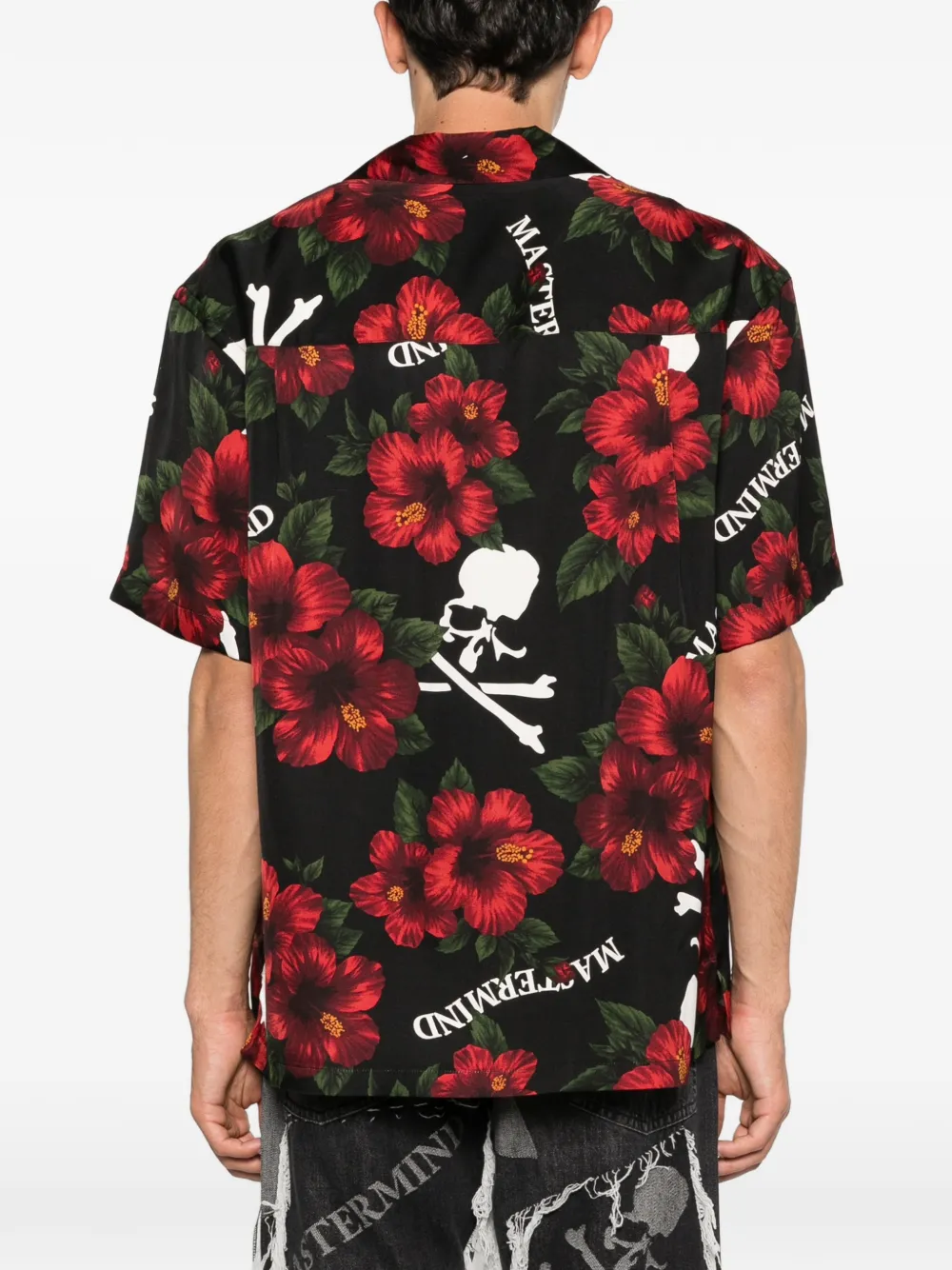 Mastermind Japan Overhemd met doodskopprint Zwart