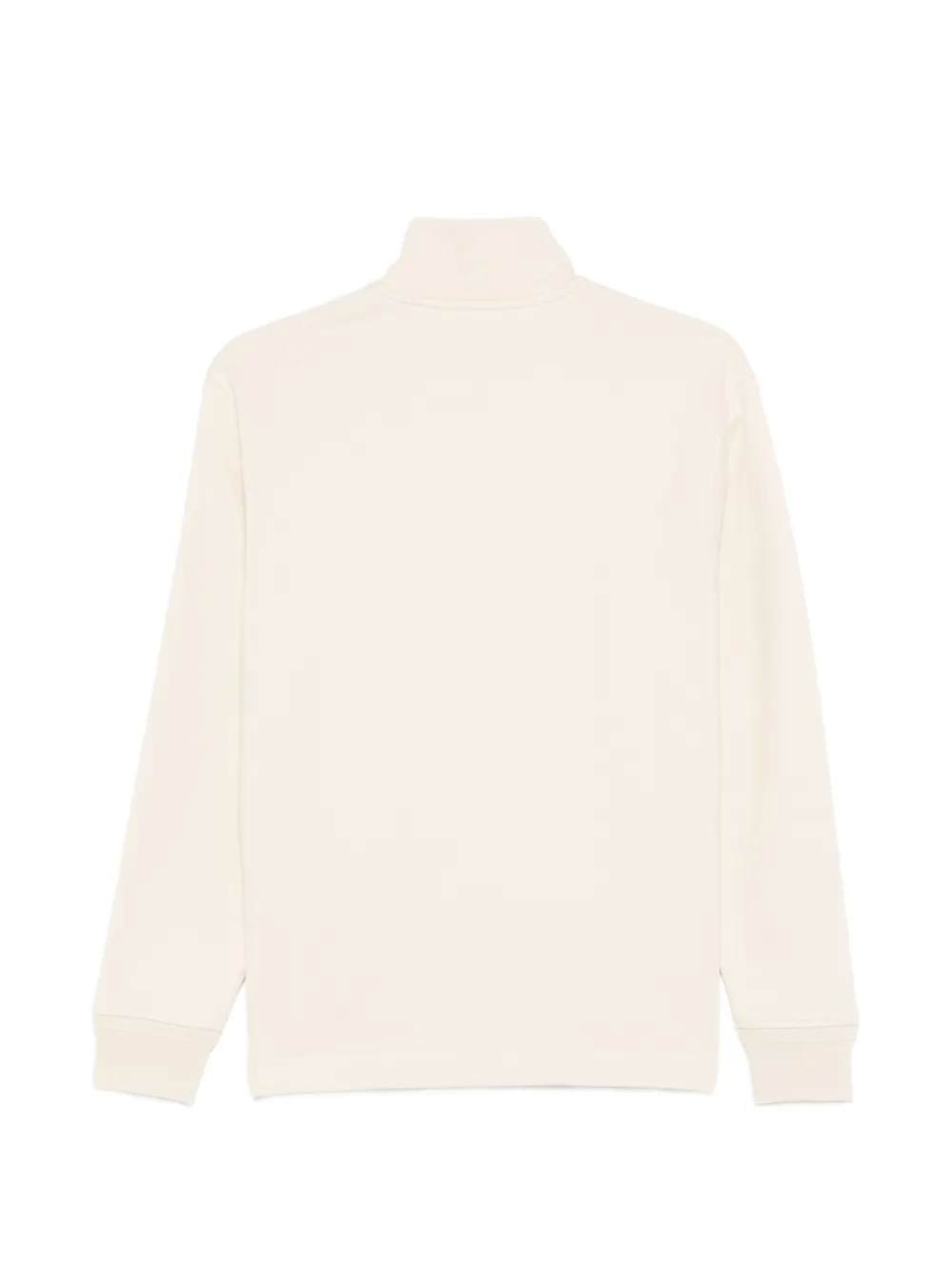 C.P. Company Diagonal Raised sweater met rits en logodetail Beige