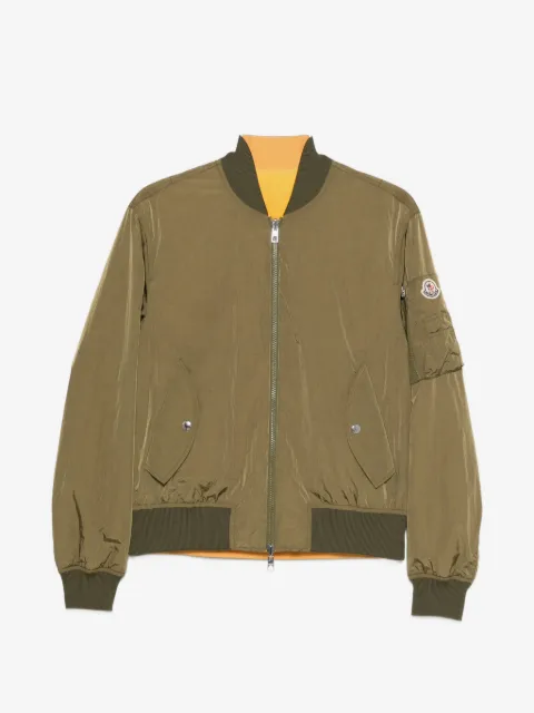 Moncler reversible logo-patch bomber jacket