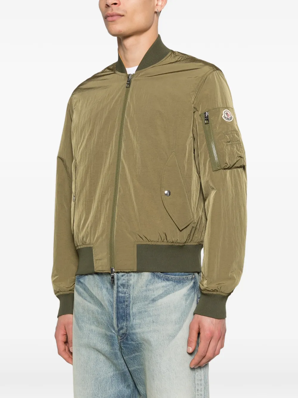  Moncler Reversible Logo-patch Bomber Jacket - Green 