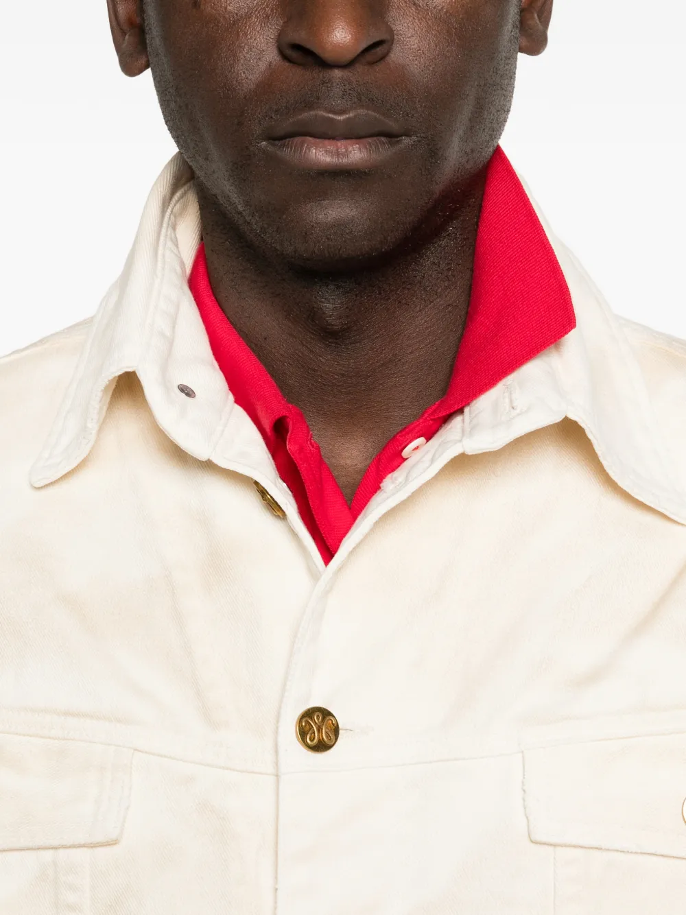 Willy Chavarria Denim jack Beige