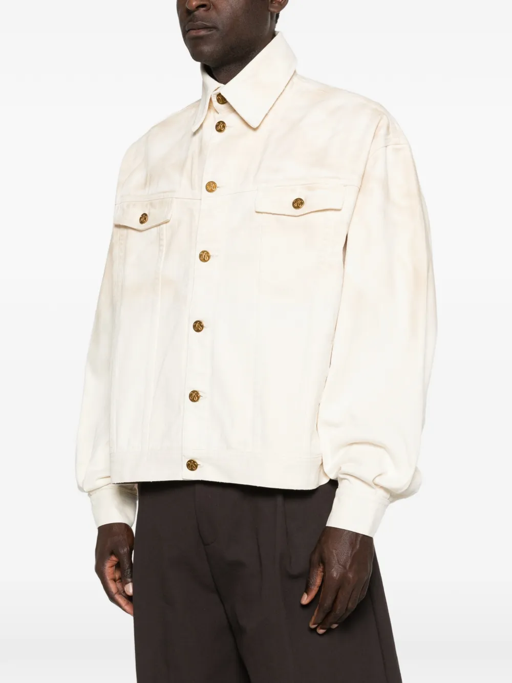 Willy Chavarria Denim jack Beige