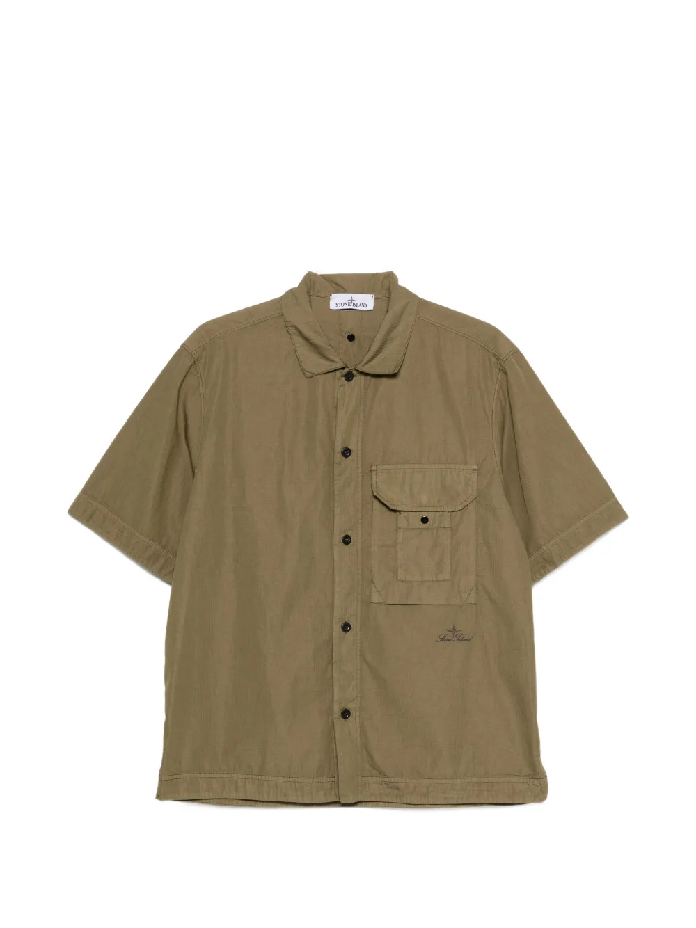 Stone Island patch-pocket short-sleeve shirt - Verde