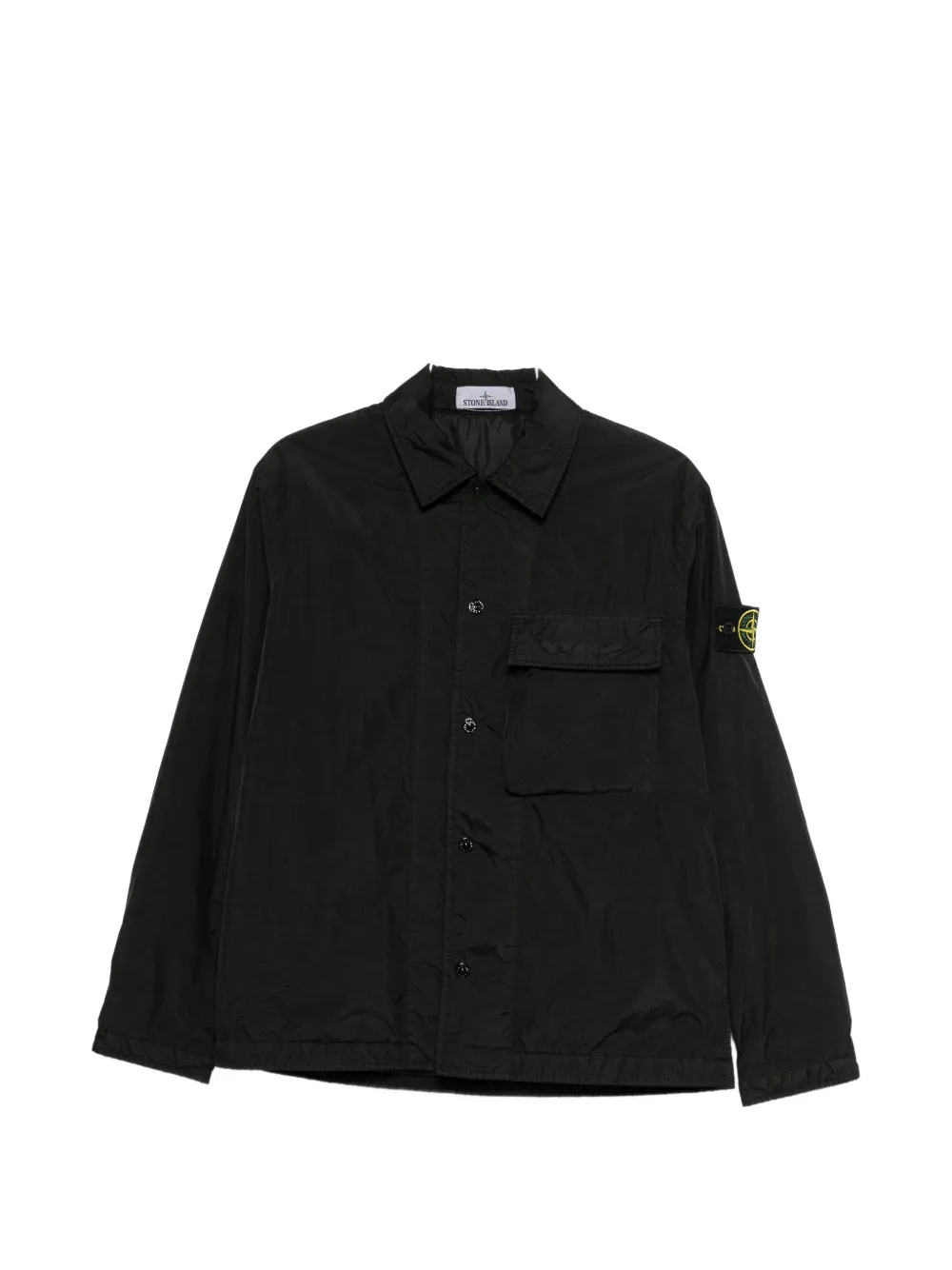 Stone Island button-fastening chest-pocket jacket - Schwarz