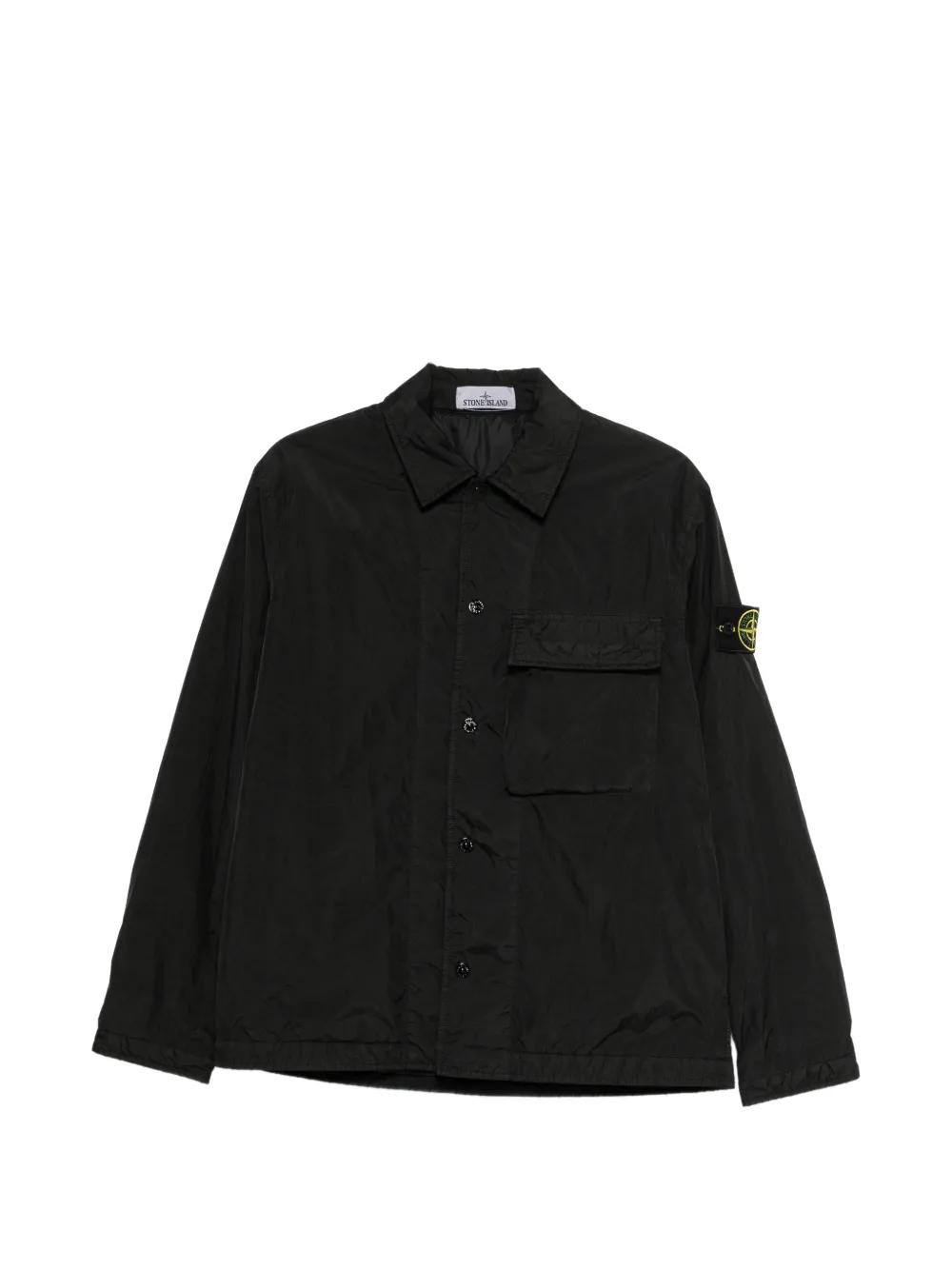 Stone Island button-fastening chest-pocket jacket - Nero