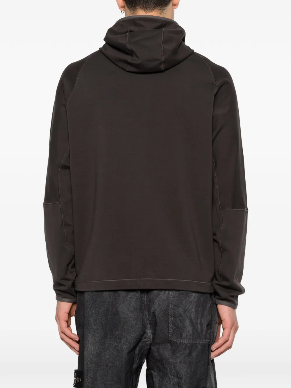 Stone Island Fleece hoodie van stretch-katoen Stellina sweater met capuchon Grijs