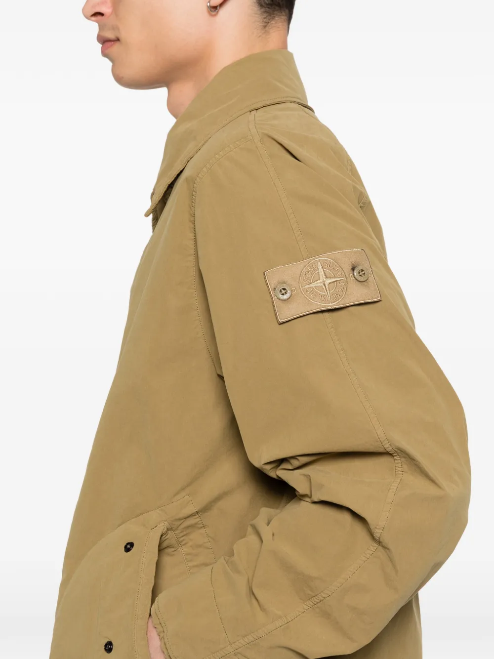 Stone Island Parka met knopen Beige