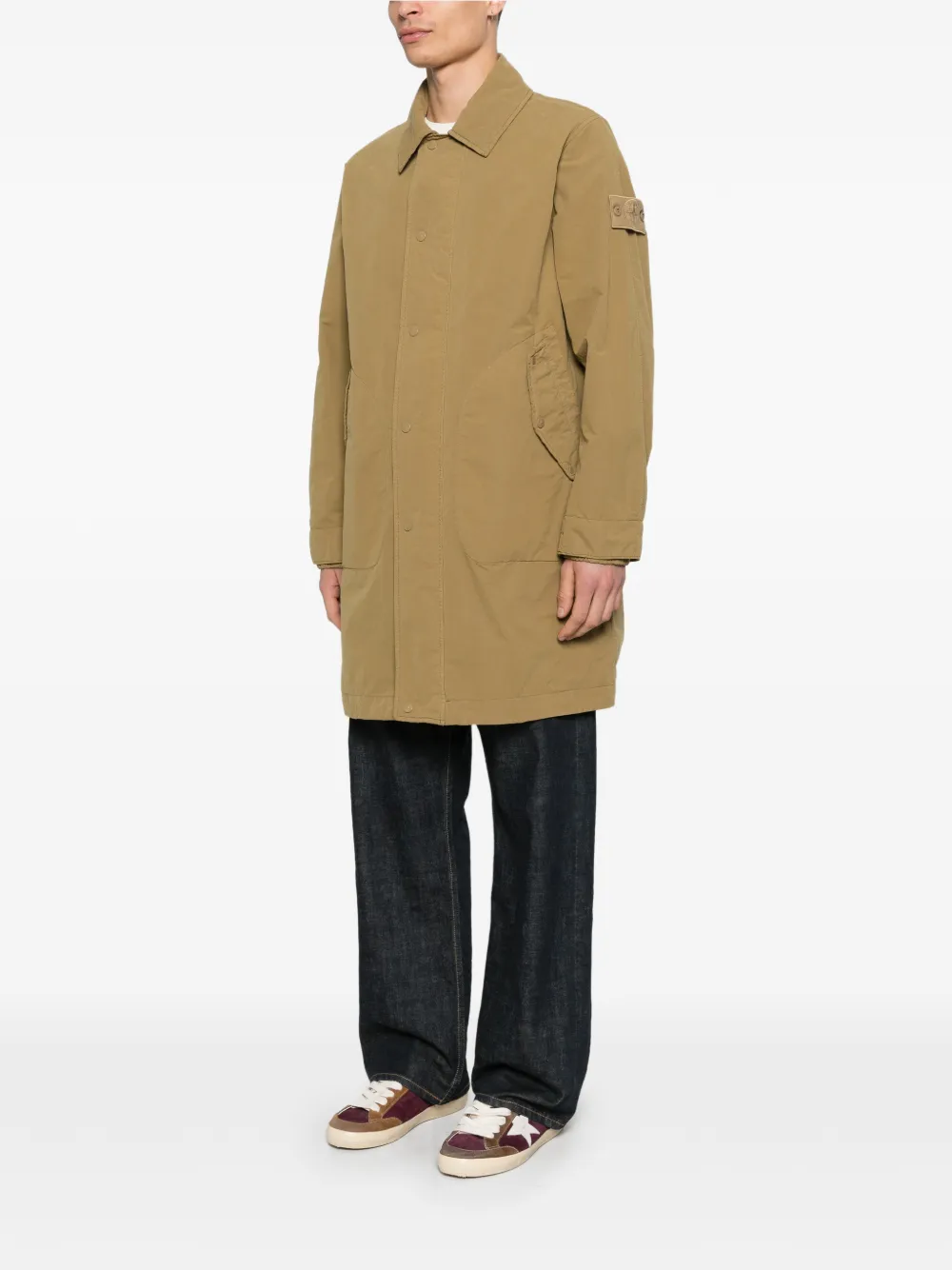  Stone Island Buttoned Parka - Neutrals 
