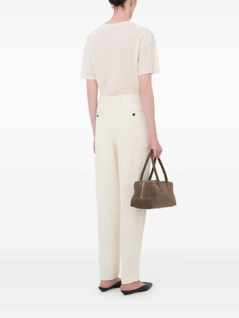 LouLou de Saison Alio broek met plooien Beige
