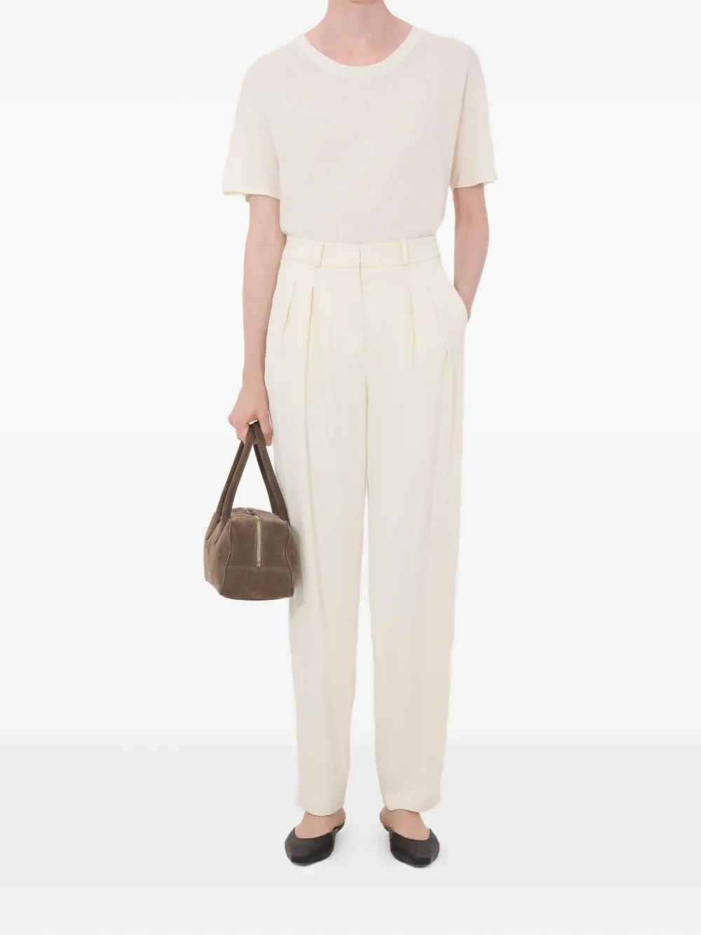 LouLou de Saison Alio broek met plooien Beige