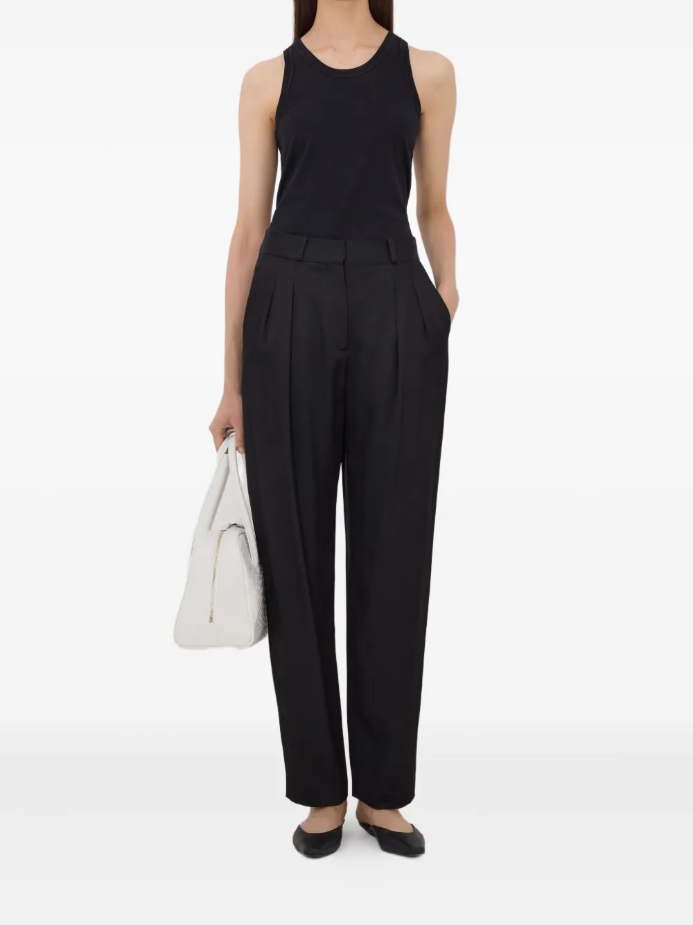 LouLou de Saison Alio broek met plooien Zwart