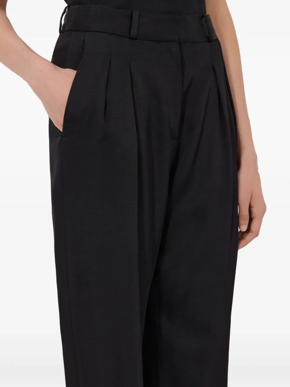LouLou de Saison Alio broek met plooien Zwart