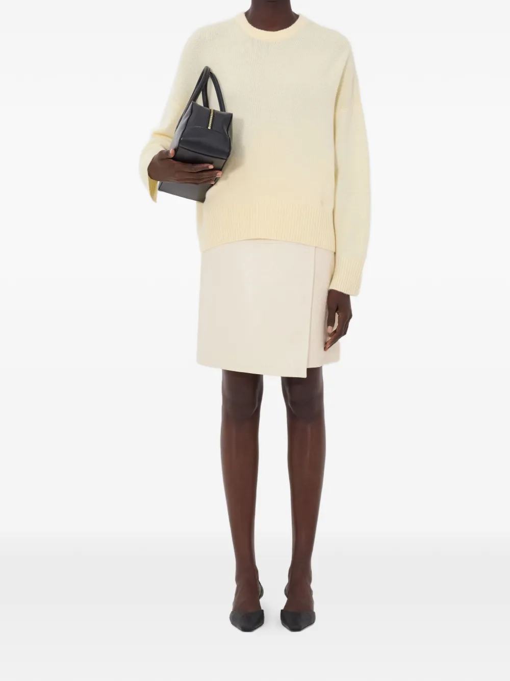 LouLou de Saison Maglione ANTON con maniche a spalla bassa - Toni neutri