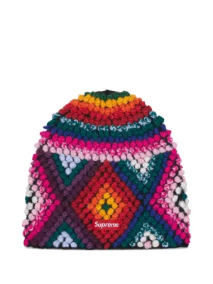 Supreme New Era® Old English Beanie Hat | Red | FARFETCH