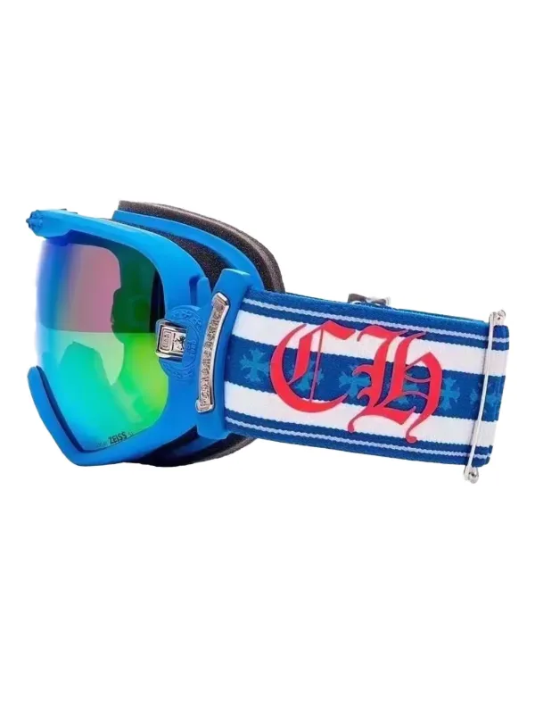 Chrome Hearts Silver Morning Ski Goggles | Blue | FARFETCH