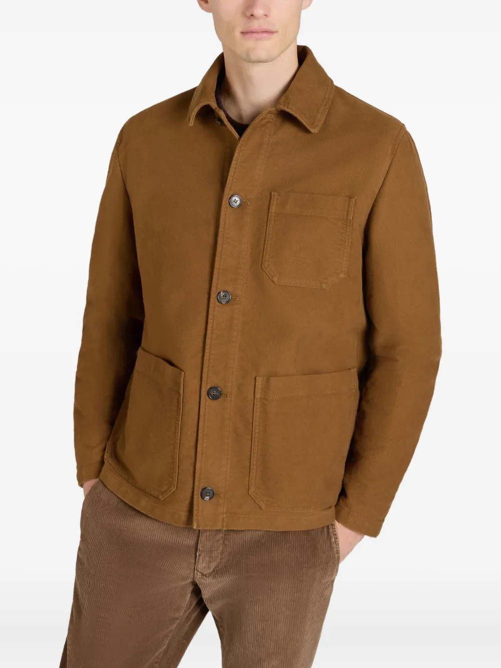 slowear x Moleskin katoenen bomberjack Bruin