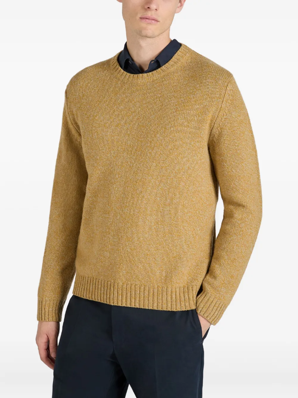  Slowear X Geelong Three-dimensional Wool Jumper - Yellow 