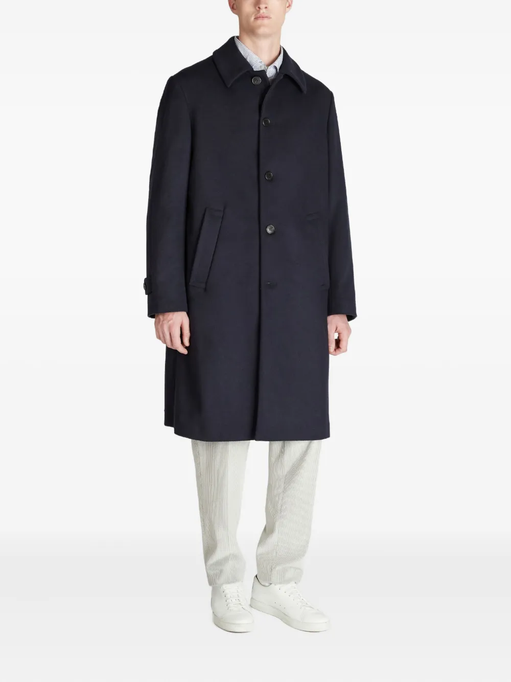 slowear x Loden wollen blazer met klepzakken Blauw