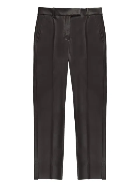 slowear x Incotex faux leather straight trousers