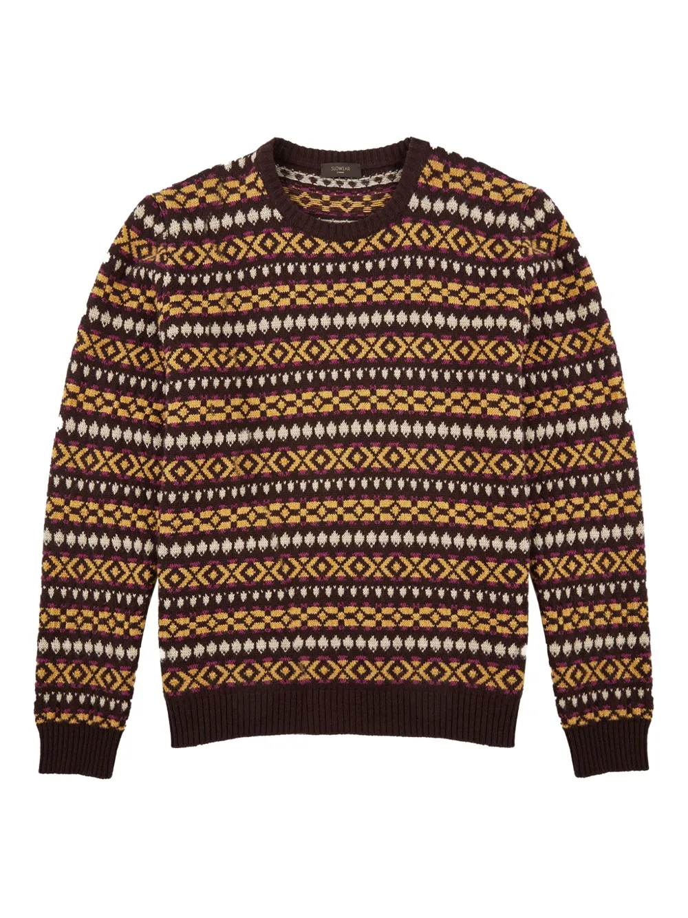 slowear jacquard wool jumper | Brown | Image 1