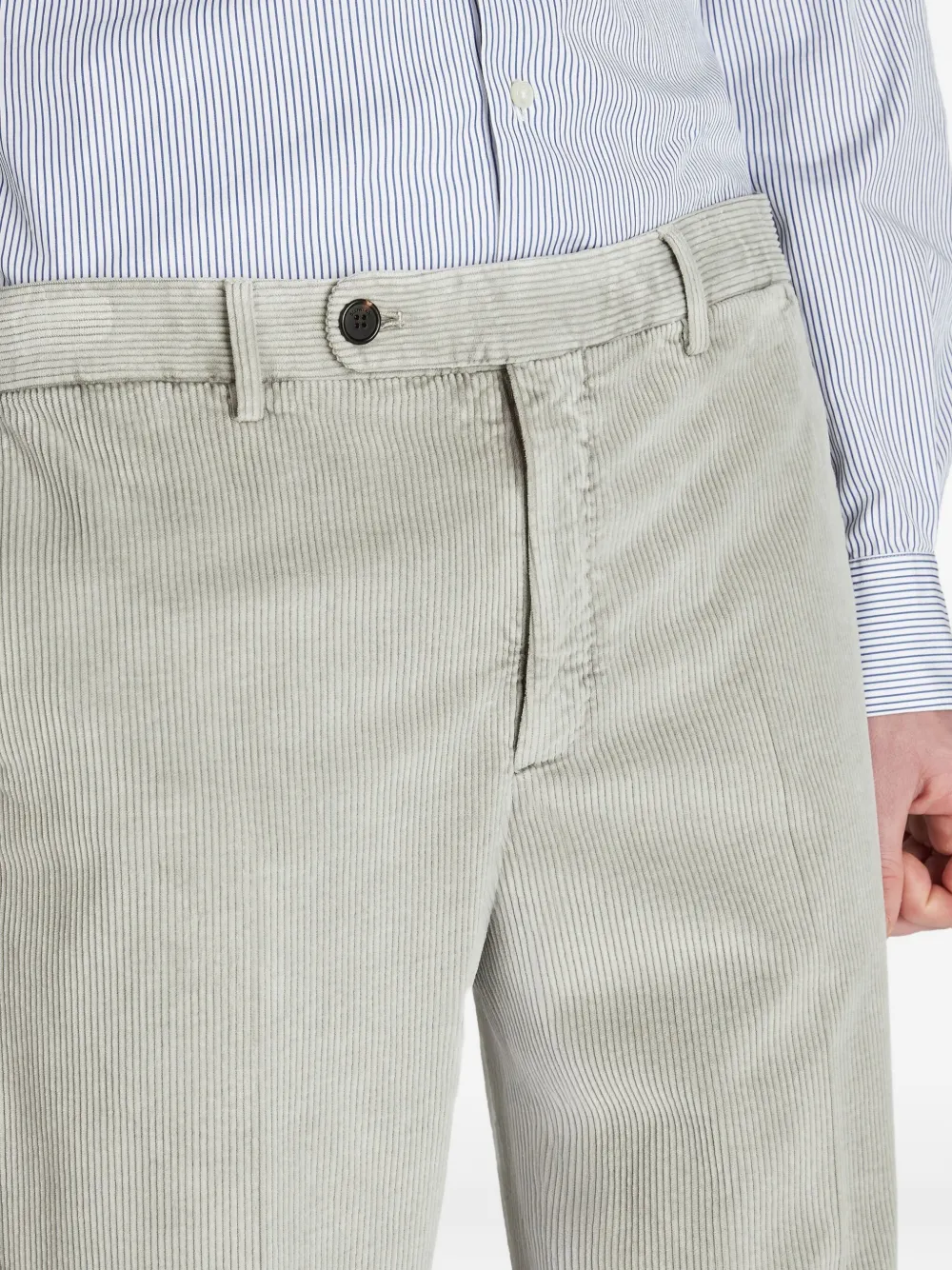 slowear Ribfluwelen broek met toelopende pijpen Grijs