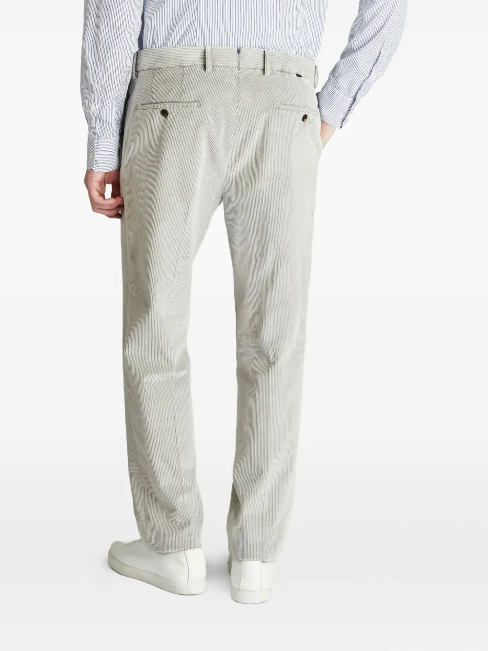 slowear Ribfluwelen broek met toelopende pijpen Grijs