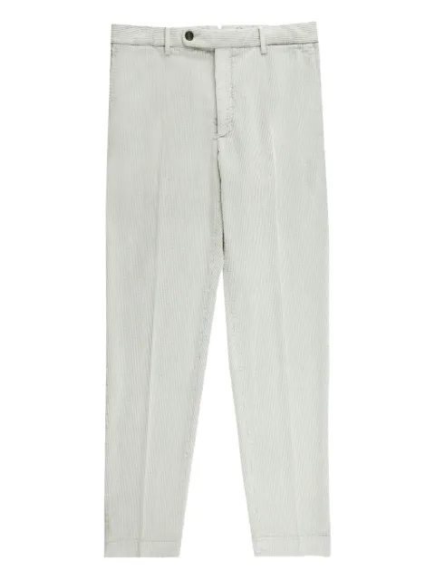 slowear corduroy texture tapered trousers