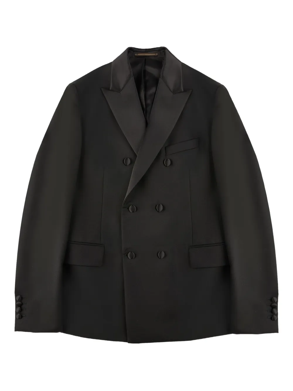 slowear flap pocket wool double-breasted blazer | Black | Image 1