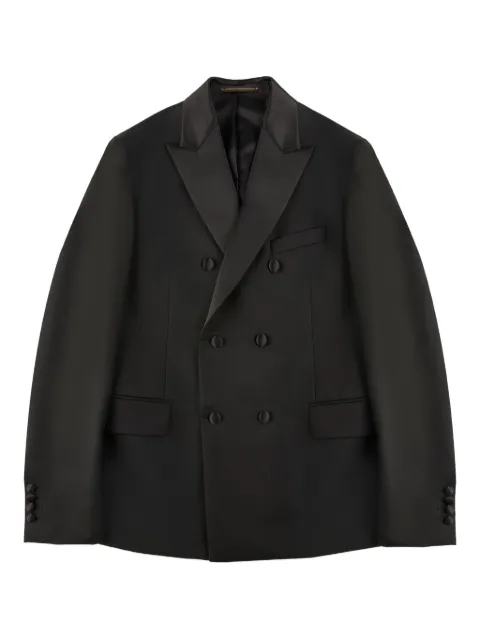 slowear flap pocket wool double-breasted blazer