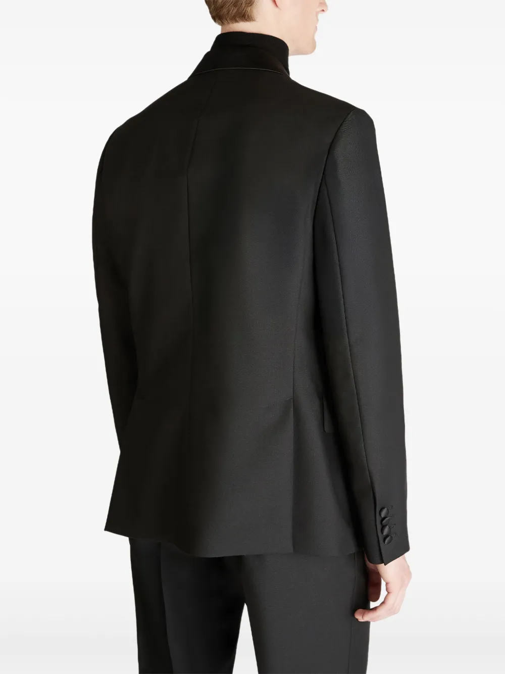 slowear Wollen blazer met dubbele rij knopen en klepzak Zwart