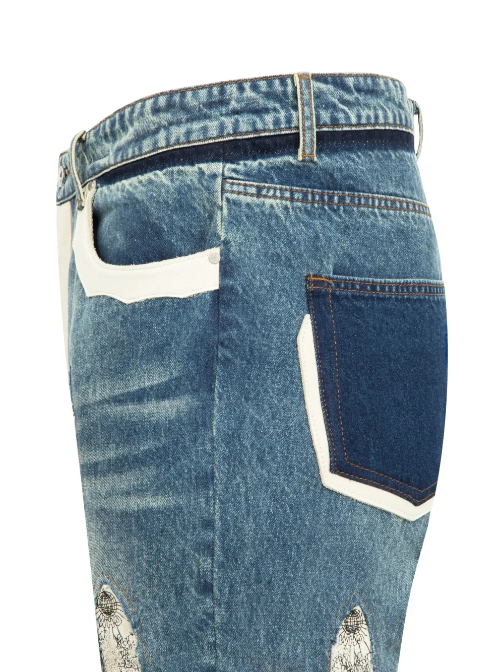  Who Decides War Howdy Appliqué Jeans - Blue 