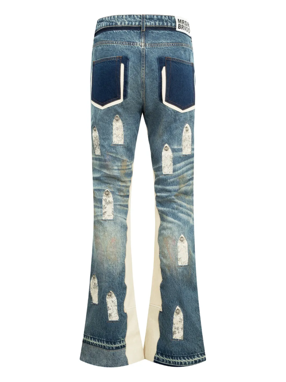 Who Decides War Howdy appliqué jeans - Blauw