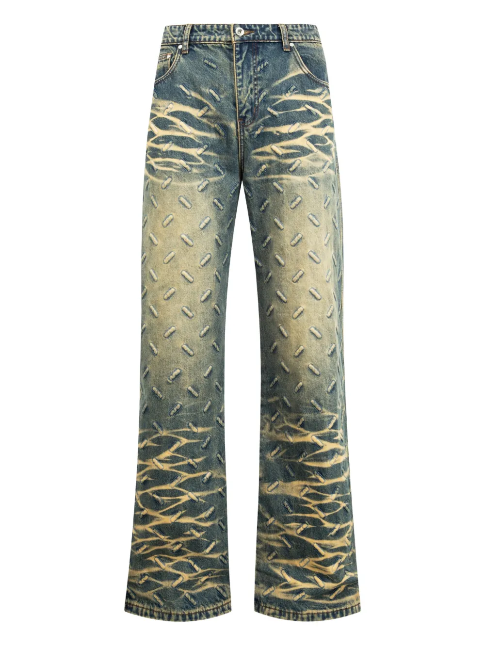 Who Decides War Jeans Thread Plate con cinque tasche - Blu