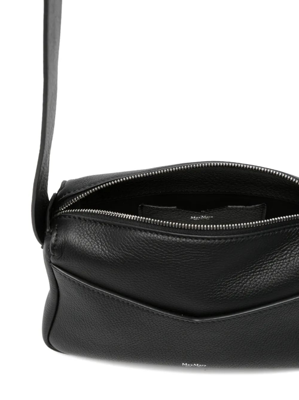 Max Mara Shopper met logodetail Zwart