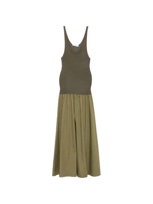 The Frankie Shop Iliya drop-waist Maxi Dress | Green | FARFETCH SG