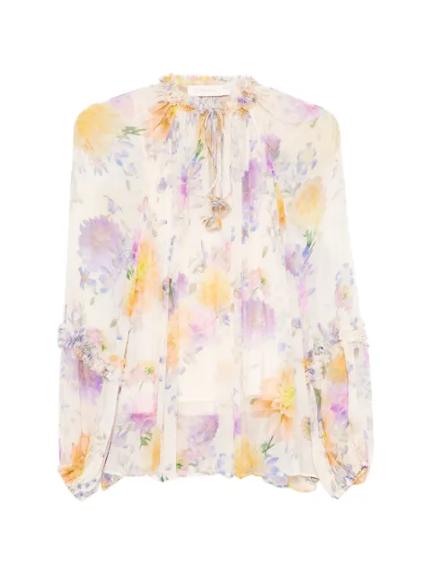ZIMMERMANN Luna ruffled floral blouse