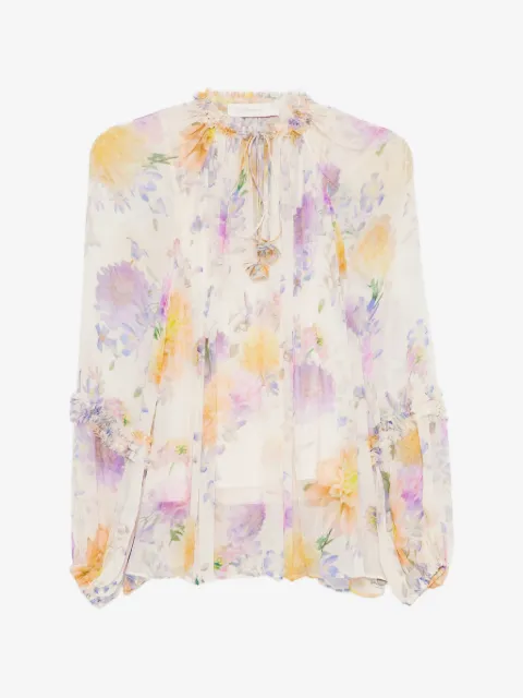 ZIMMERMANN Luna ruffle floral-print blouse