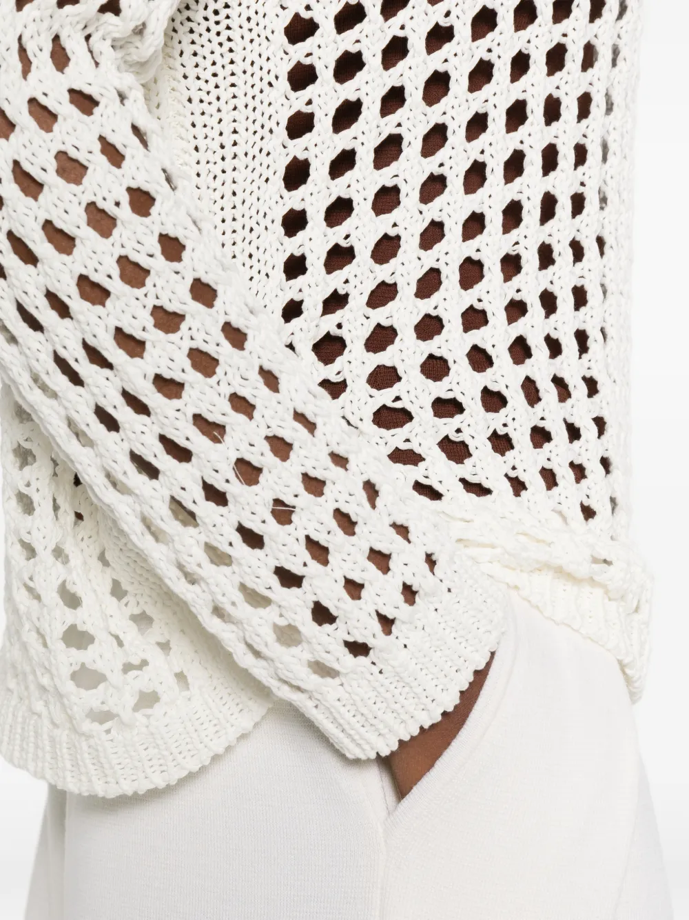 Max Mara Katoenen trui met mesh Wit