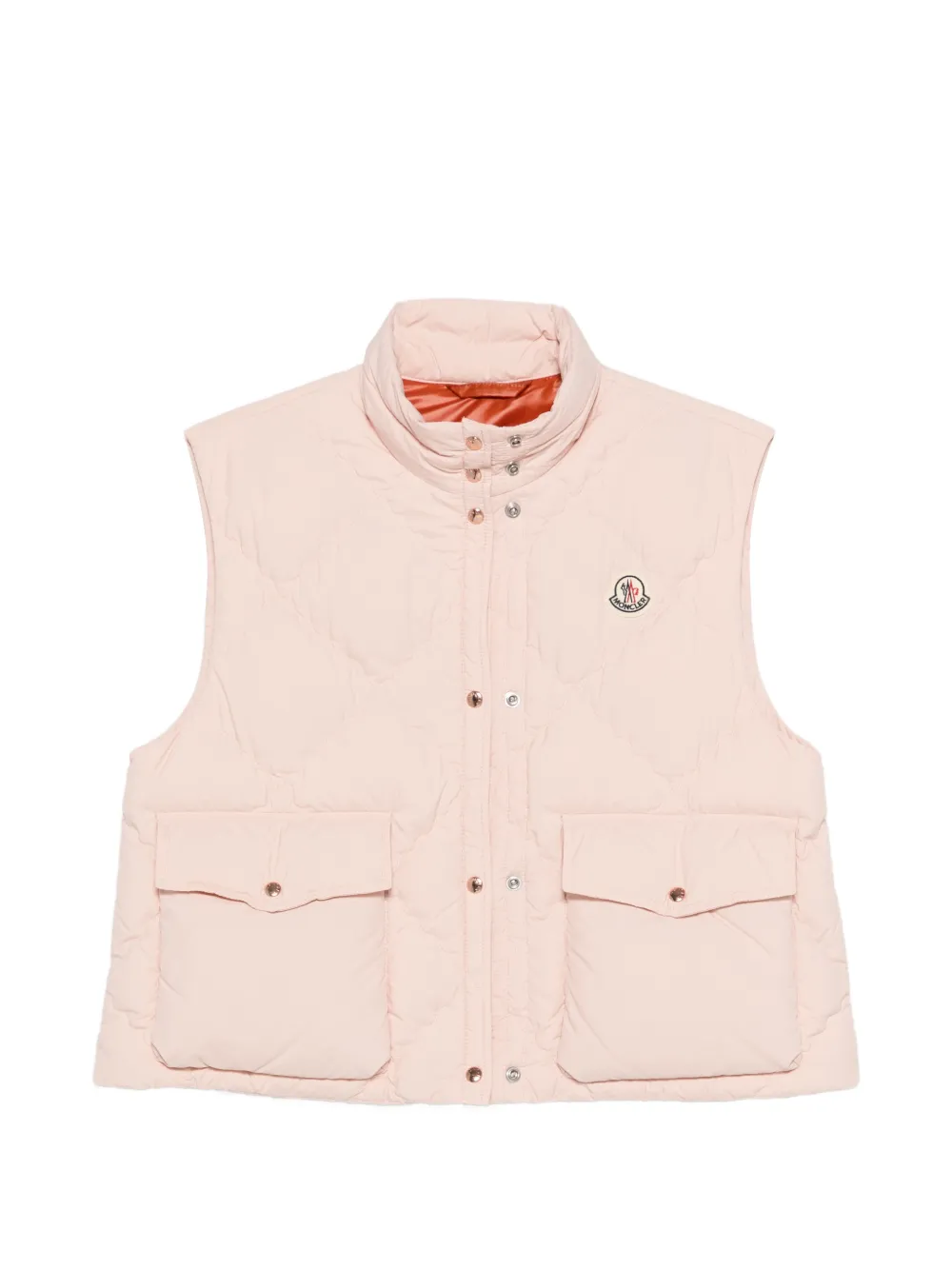 Moncler logo-patch gilet - Rosa