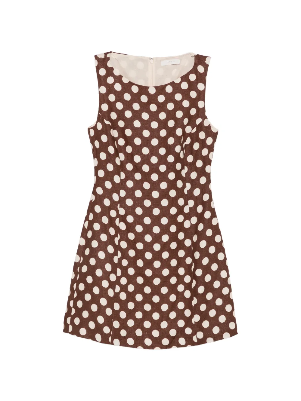 Faithfull the Brand Lydie polka-dot mini dress - Marrone